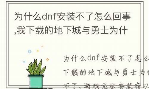 为什么dnf安装不了怎么回事_为什么dnf安装不了怎么回事呢